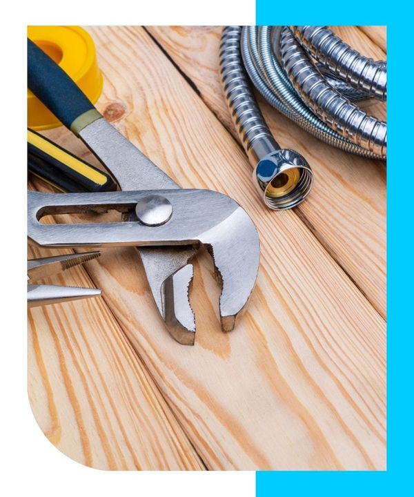 plumbing tools on a table