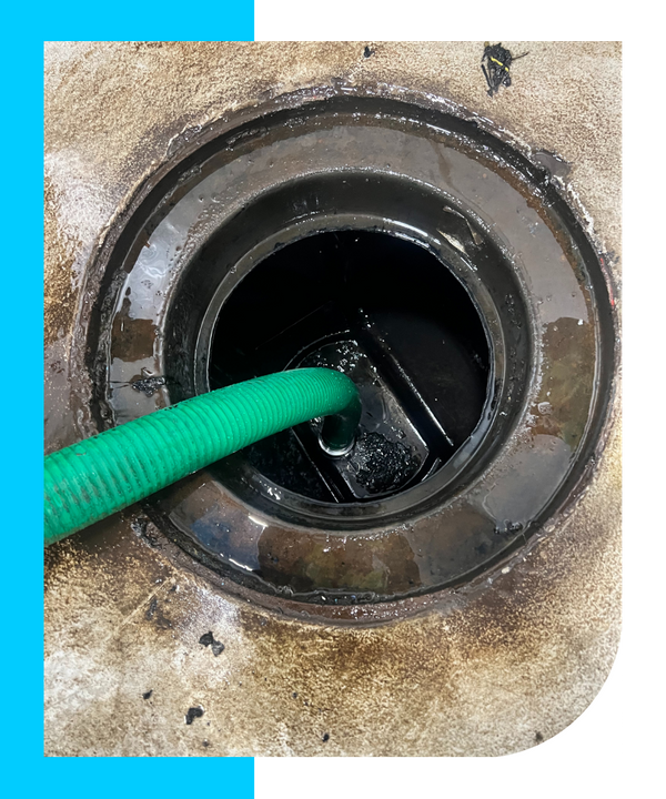 A sewer being cleaned