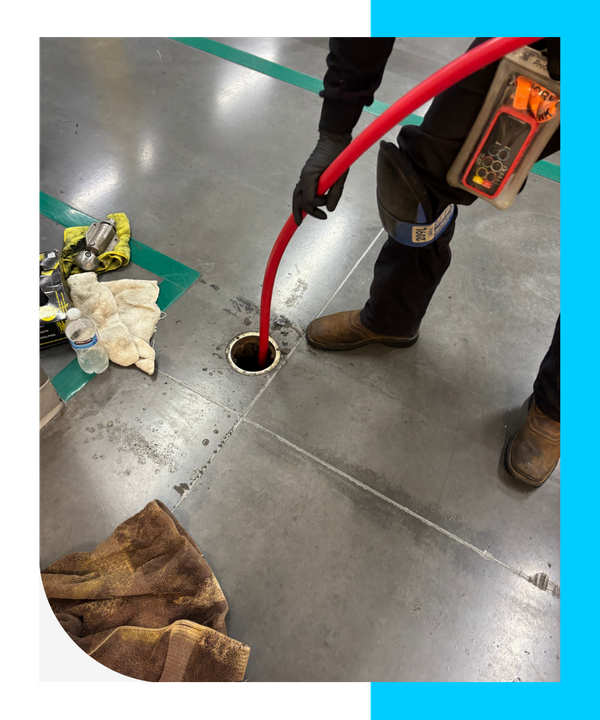 A camera sewer inspection 