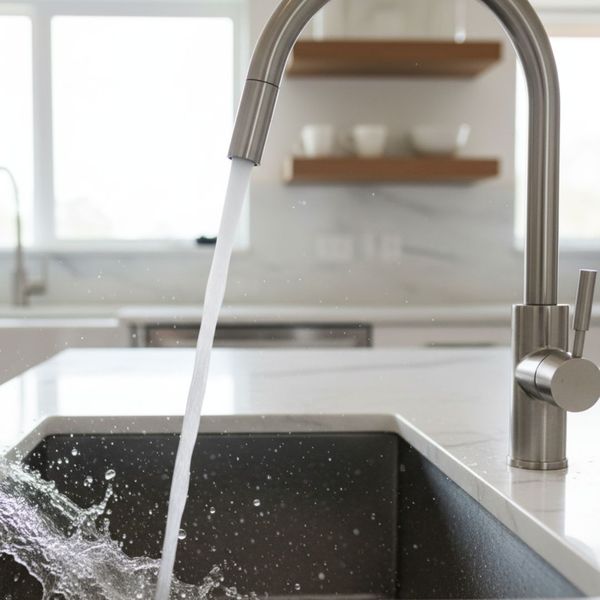 water coming out of kitchen sink