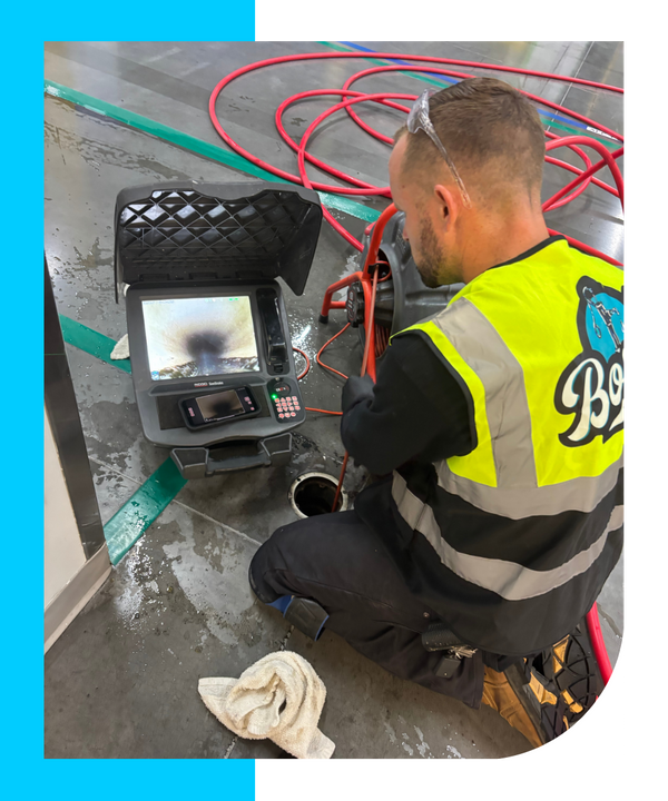 A camera sewer inspection 