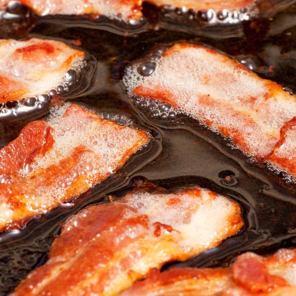 bacon cooking in grease