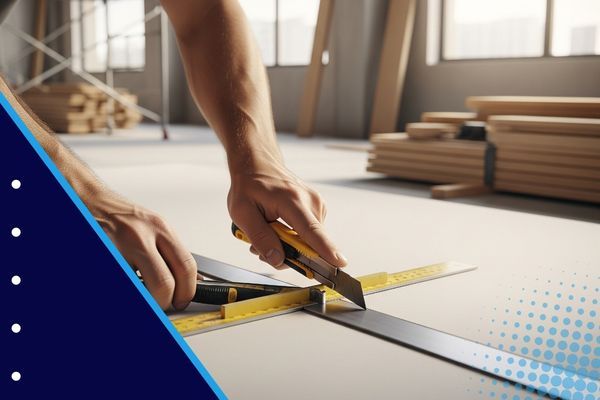 cutting sheets of drywall to size 
