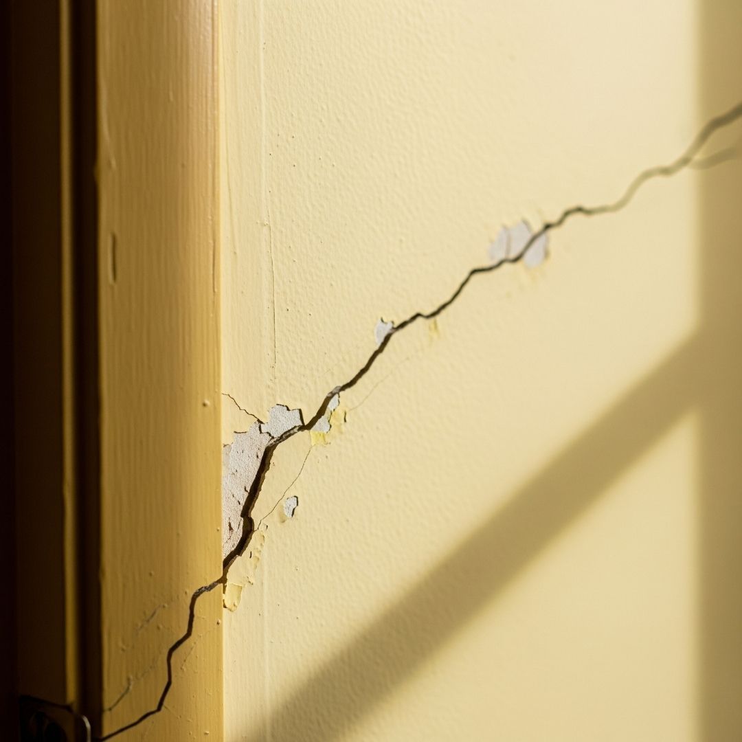 stress crack on a wall