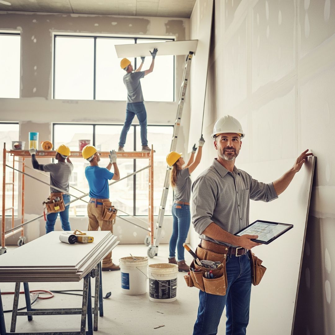 Drywall service crew Drywall service crew