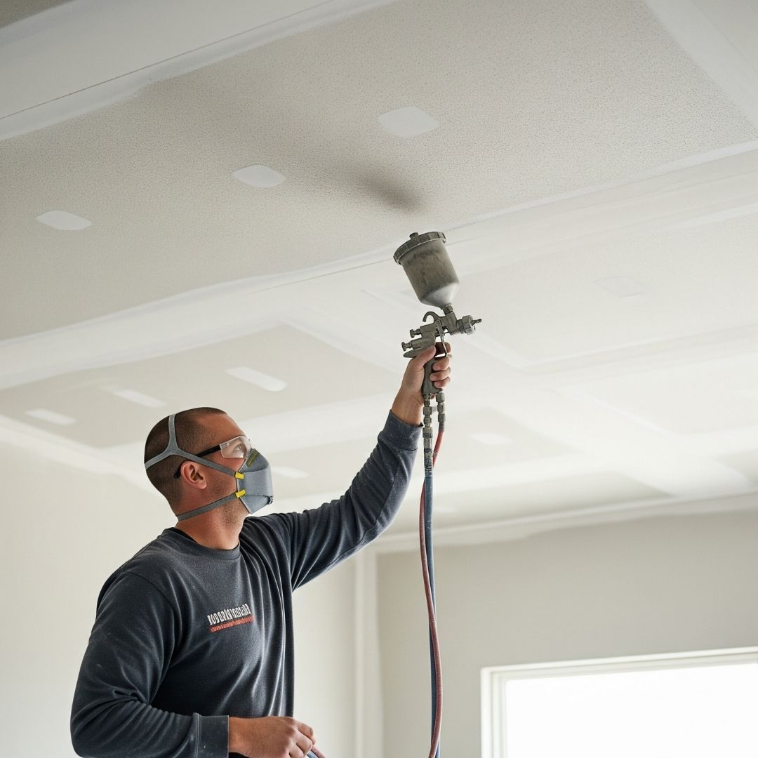 spraying texture on ceiling 