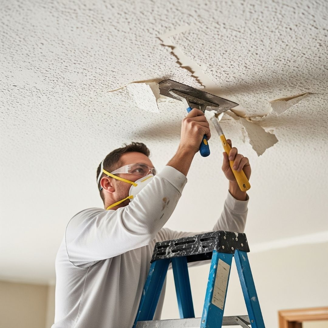 removing textured ceiling removing textured ceiling