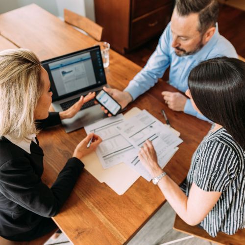 bookkeeper with clients bookkeeper with clients