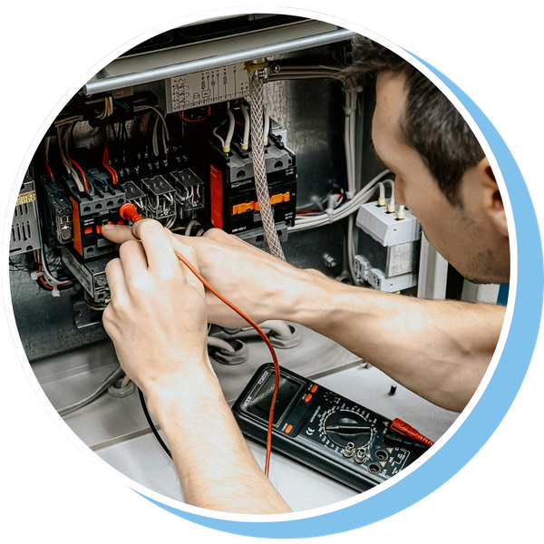 electrician working on wiring