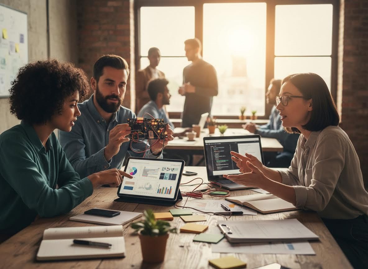 Tech Team Collaboration on Hardware and Software Development