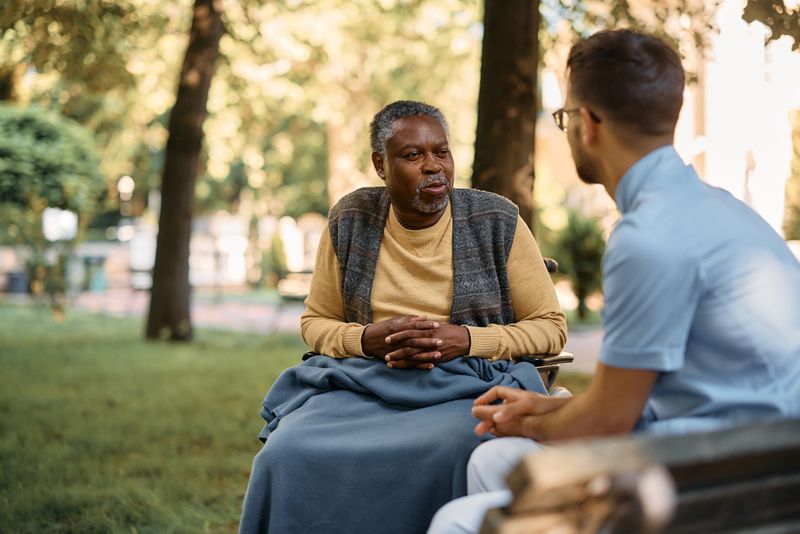 patient and caregiver