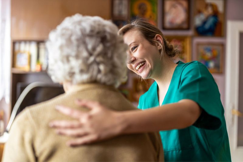 patient and caregiver