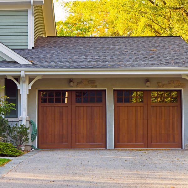 modern wood garage doors