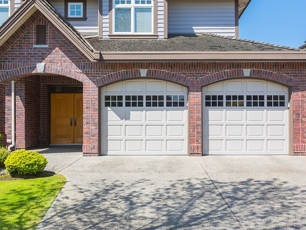 White garage doors