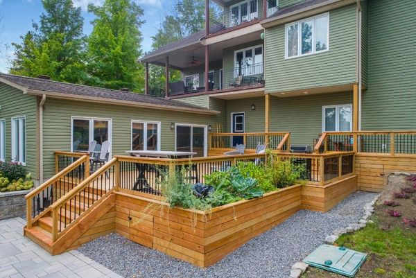 multi-level newly built deck