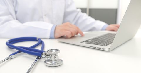 computer and stethoscope