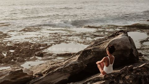 woman at ocean