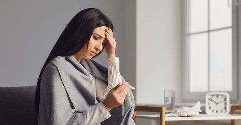 Woman with a fever