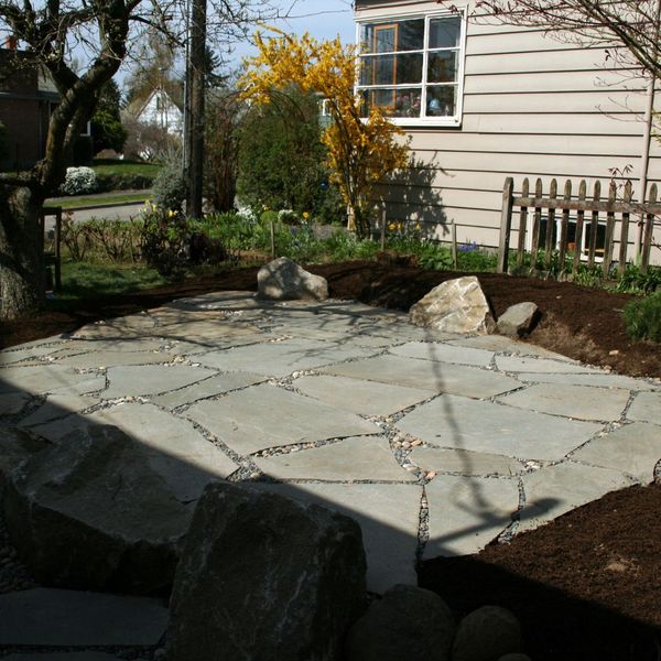 Stone path made from flagstone. 