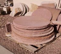 Pallet of perfectly round cut stone