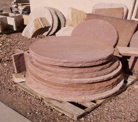 Pallet of perfectly round cut stone
