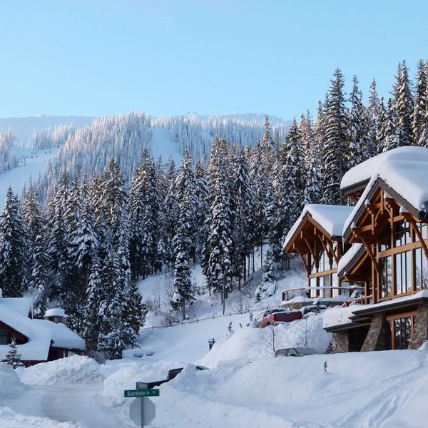 house in snow