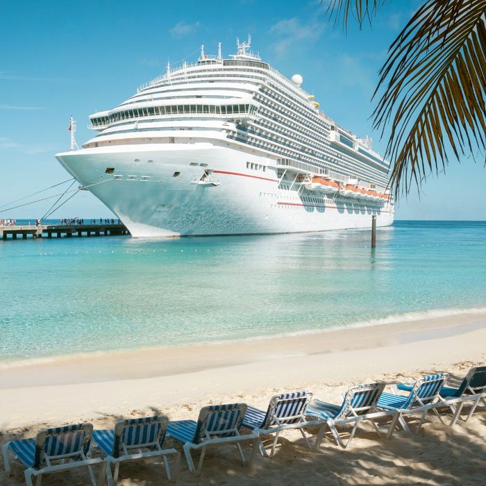 cruise ship near beach