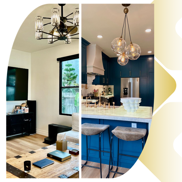 A collage of completed home remodels