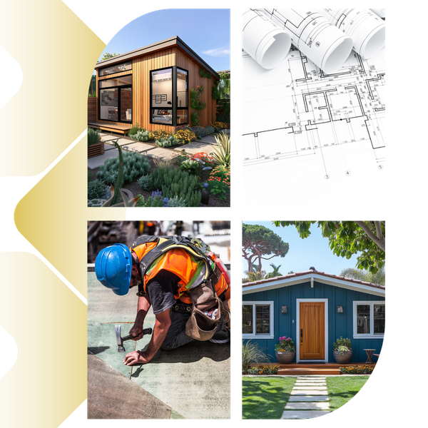 ADU construction with finished units ADU construction with finished units
