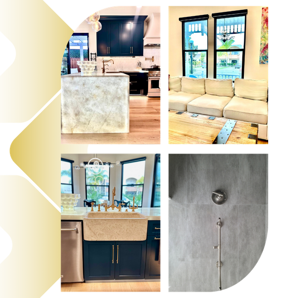 A collage of various remodeling services