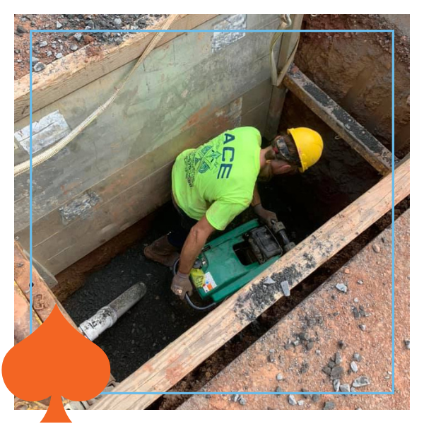 technician working underground