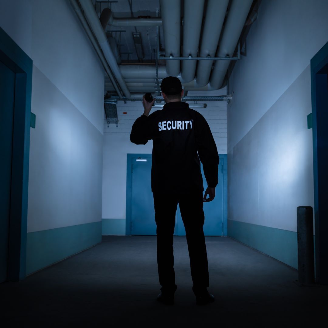 security guard in building