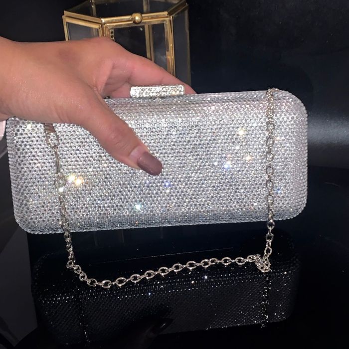 crystal clutch purse