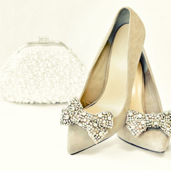crystal purse and high heels