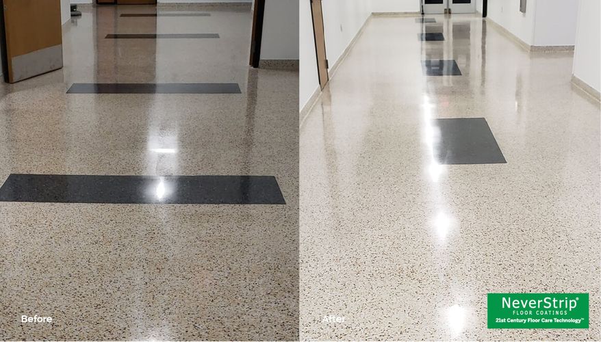 Terrazzo hallway floor