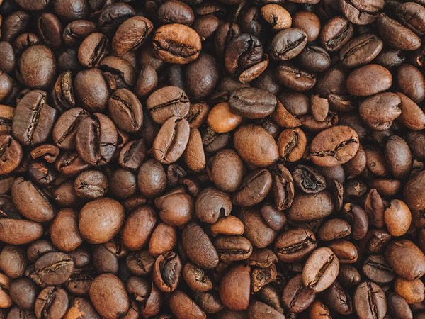 An image of freshly roasted coffee beans