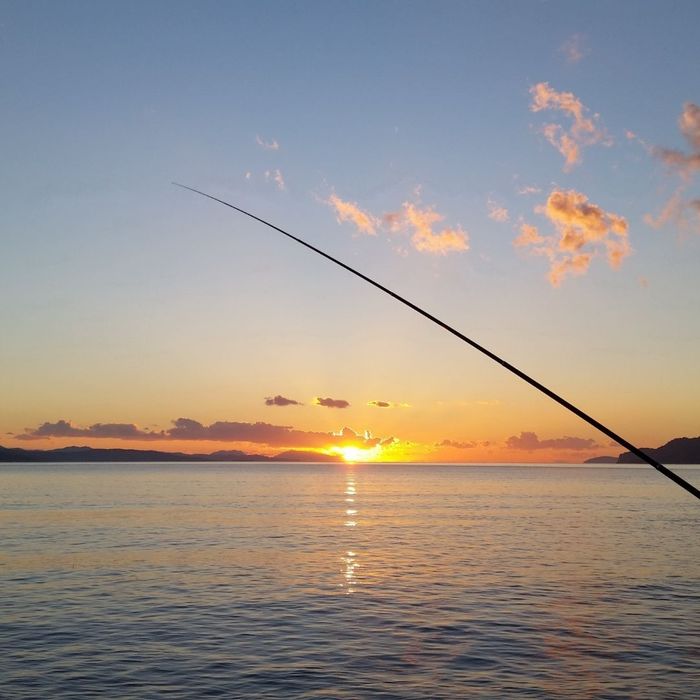 fishing at a lake