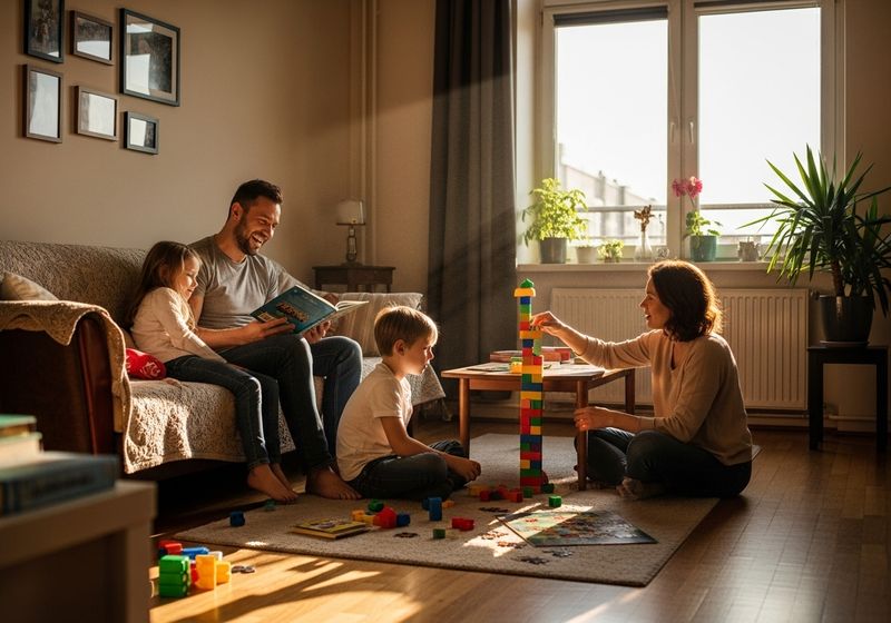 family in an apartment family in an apartment