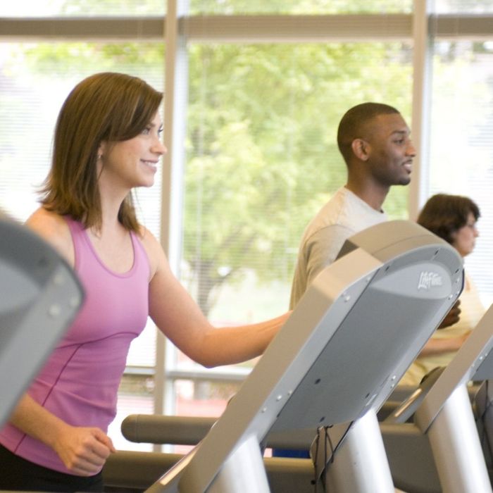 people on treadmills