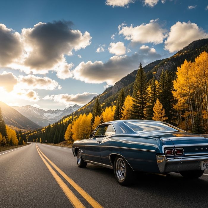 car on a highway in Colorado