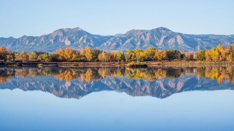 lake in front of mountains