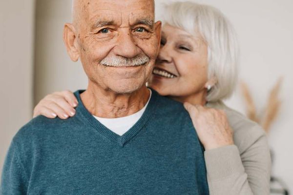 couple smiling together