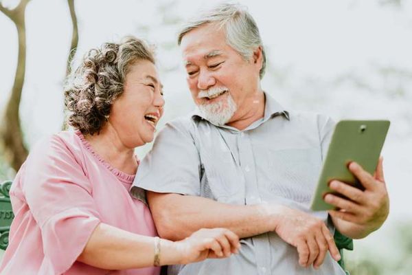 couple smiling at each other