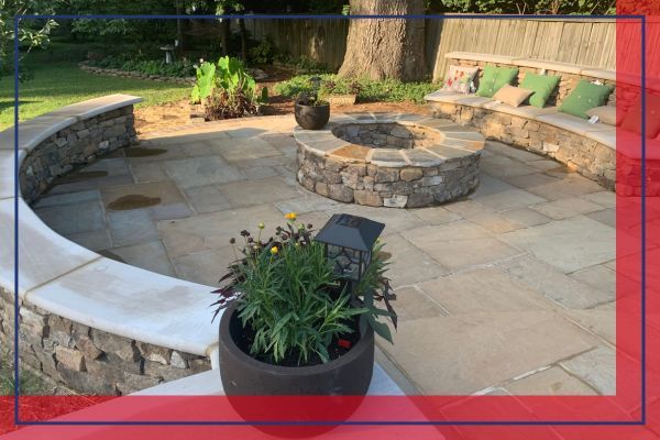 backyard concrete patio