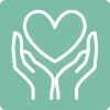 heart in hands icon