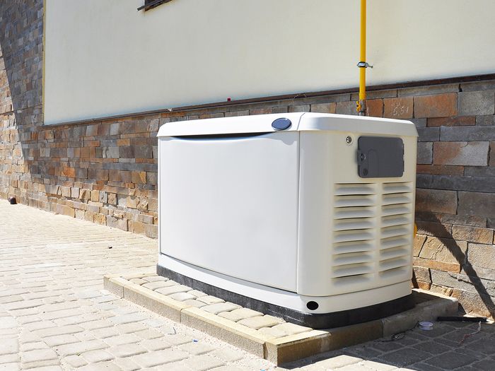 A residential power generator.