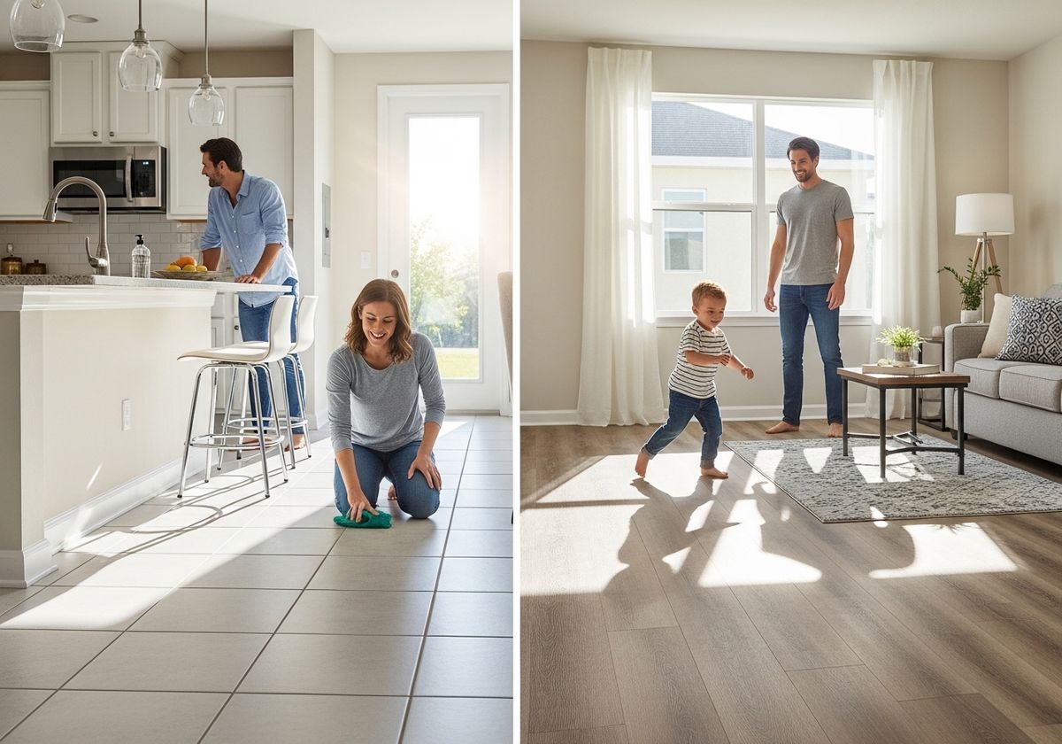 Family Cleaning and Playing at Home