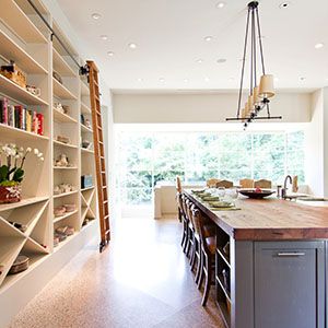 Clean dining room in house