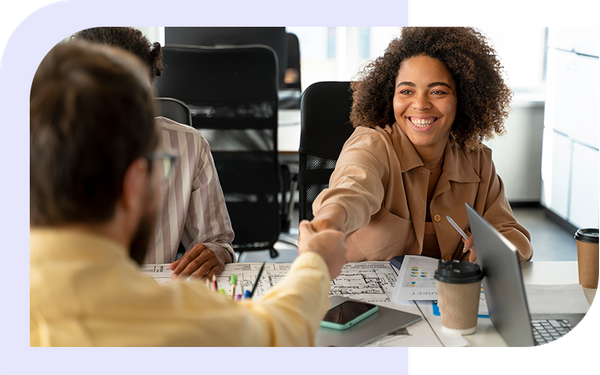 image of a woman with a new job