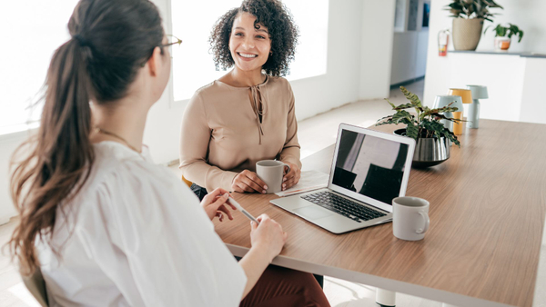 woman at an interview